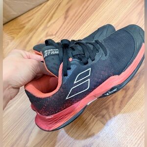 Babolat JetMach3 Black and Red Tennis Sneakers